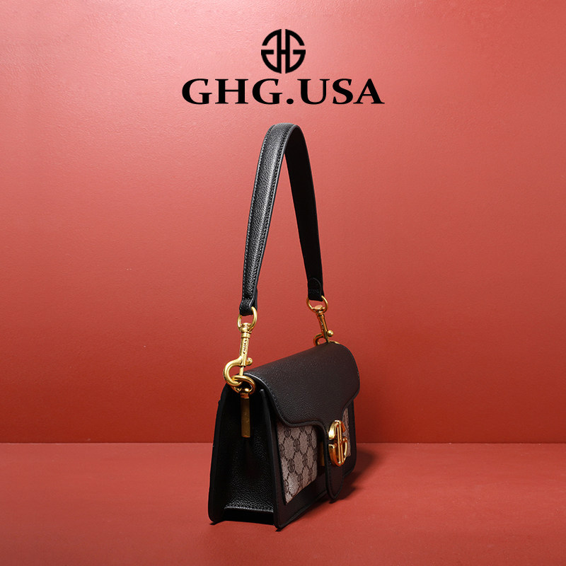 GHG light luxury brand premium underarm bag genuine leather ladies small bag 2021 new trend cross-body bag