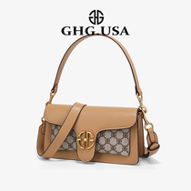 GHG light luxury brand big leather small square bag Bacchus bag 2021 new fashion messenger armpit bag
