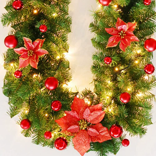 Рождественская виноградная лоза Декоративная светлая полоса освещение цветочное кольцо
