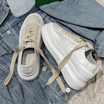 Tide silk satin small white shoes 2023 new thick soles increase leisure pine canvas shoes breathable sneakers