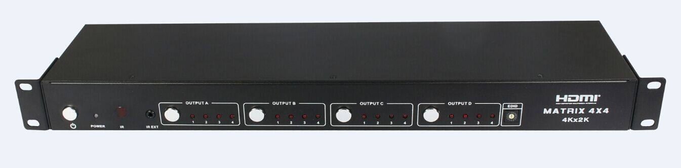 hdmi2.0 matrix switcher 4 in 4 out with audio separation 4x4 splitter with ARC NS-A44