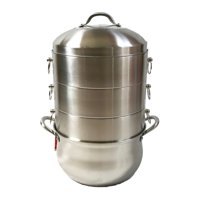 304 stainless steel steamer composite bottom thickened soup pot steamer four-layer original pot without flavor multi-layer two-piece steamer