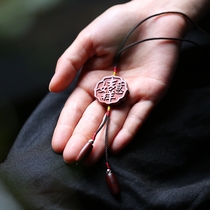 Auspicious Indian lobular rosewood clavicle chain mahogany pendant mahogany Venus pendant pendant 0493