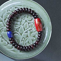 Ruofei Hainan Huanghuali beads hand string original single circle sea yellow purple pear mahogany bracelet sandalwood Buddha beads 1055