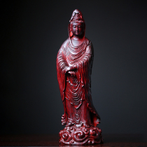 The Shixing Indian Leaf Light Sandalwood carved knife statue of Bodhisattva Favorite Collection of Seiko 8173