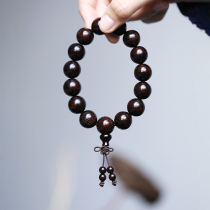 Indian leaflet Rosewood hand string collectible Venus package pulp single circle men and women bracelet Rosary Buddha beads a 15mm
