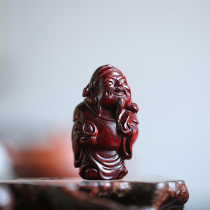 God of Wealth Indian lobular rosewood handlepieces ornaments figures statues men play mahogany carving crafts 0301