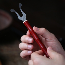 Bamboo Festival Pot Fork India Small Leaf Purple Sandalwood Tea Road Tea Set Accessories Tea Clip Red Wood Cup Fork Putea Pry 0585