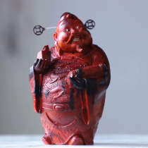 The Goddess of Hindu Little Leaf Talwood Swing Piece of Red Wood Carving Collection of Qingjian Gift A006