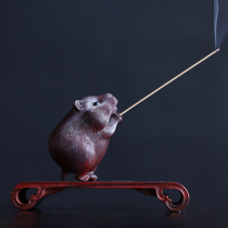 Harder Indian leaf sandalwood swing Q - edition animal fragrance carving text plays red wood craft A009