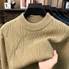Half turtleneck imitation cashmere warm jacquard sweater/sweater for middle-aged and elderly people