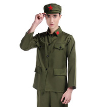 Revolutionary military uniform Red Guard costume Red Army stage Cultural Revolution Liberation singing performance 65-style old military uniform