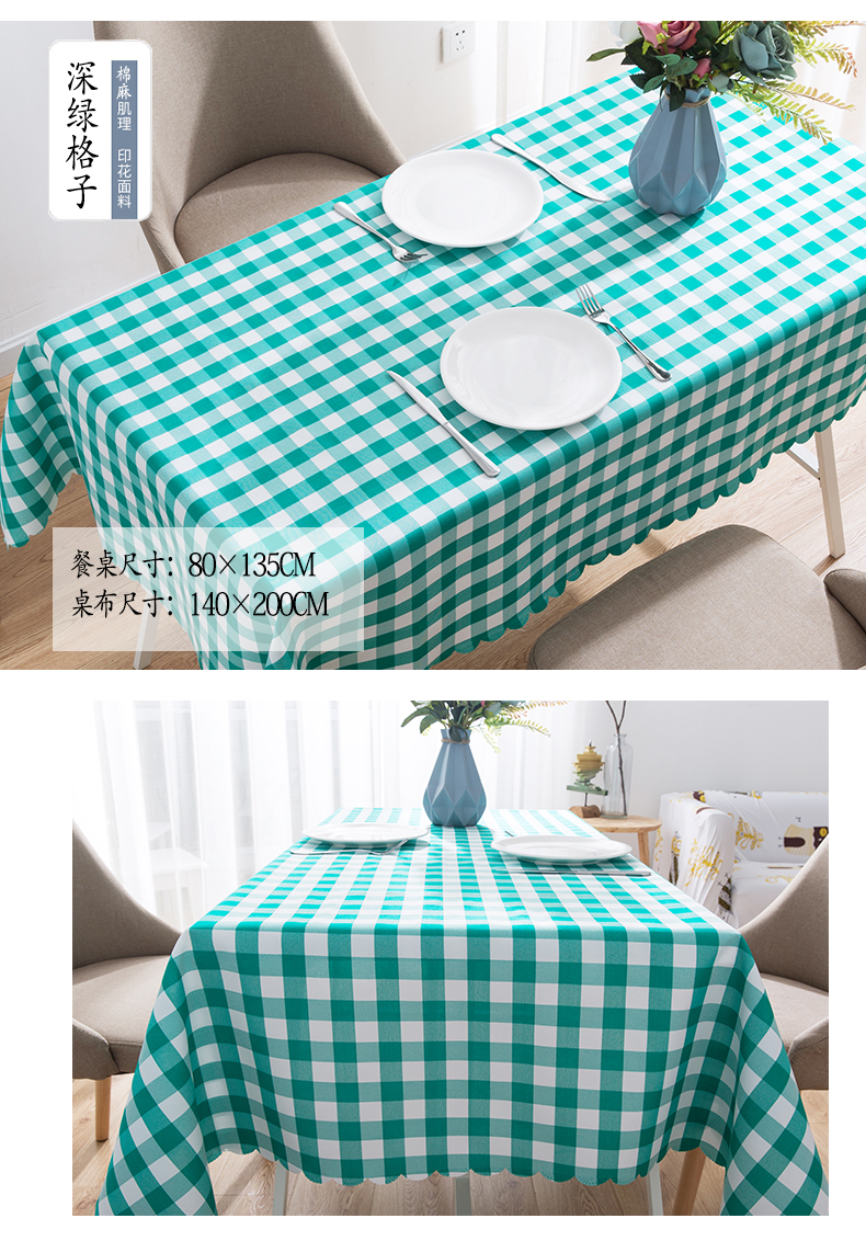 Mục vụ bông và lanh nhỏ kẻ sọc tươi bàn vải cà phê bàn ​​khăn trải bàn vải hình chữ nhật khách sạn khăn trải bàn đơn giản khăn trang trí bàn ăn