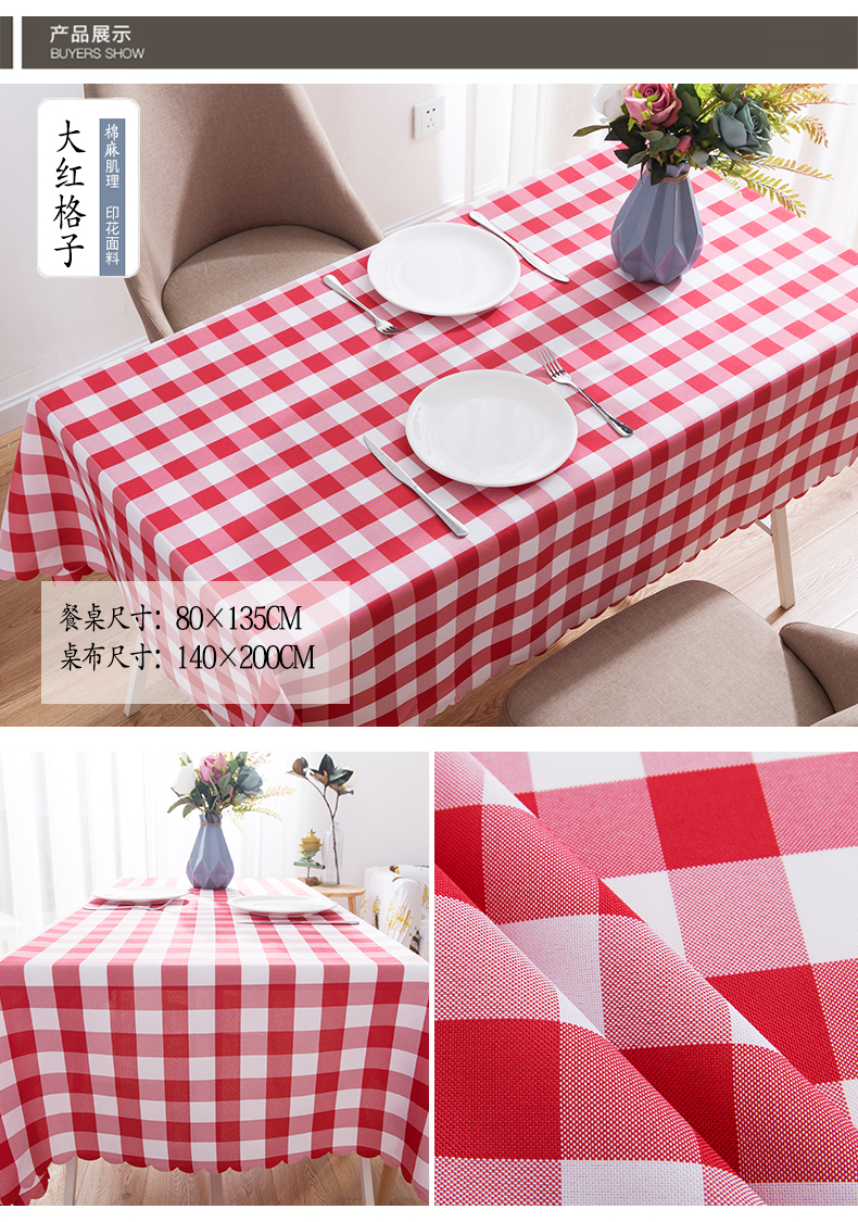 Mục vụ bông và lanh nhỏ kẻ sọc tươi bàn vải cà phê bàn ​​khăn trải bàn vải hình chữ nhật khách sạn khăn trải bàn đơn giản khăn trang trí bàn ăn
