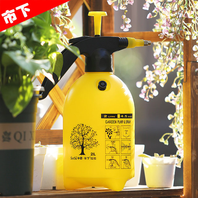 The city's household gardening humidification watering spray kettle sprinkler spray small atomization sprayer gas pressure watering can