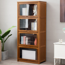 Transparent Cabinet Display Cabinet Home Living Room Bookshelf Floor Bookcase Solid Wood Lockers With Door Bookcase With Transparent Door