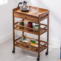 Table Side Tea Water Rack Tea Table Shelf Floor Solid Wood Living Room Edge A Few Movable Small Tea Table Office Containing Shelf