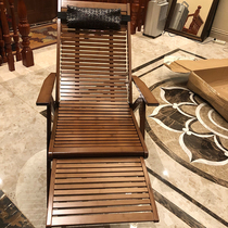 Summer recliner Bamboo old style sandchair bamboo reclining chair Foldable chair lunchtime bamboo chair leaning on chair for elderly home