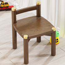 Children small chair short style home backrest solid wood short stool with small bench stool and stool can be stacked with small round stool