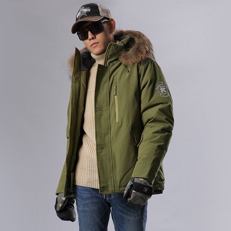 RUNNINGRIVER rushing outdoor men's mountaineering windproof and warm short thickened Parker cotton clothing D7146N