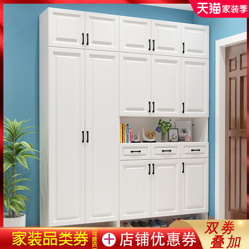 Modern Shoe Cabinet Home Doorway Entrance Door Whole Genguan Cabinet Large Capacity High Cabinet Living-room Door Hall Cabinet Partition Cabinet Customize