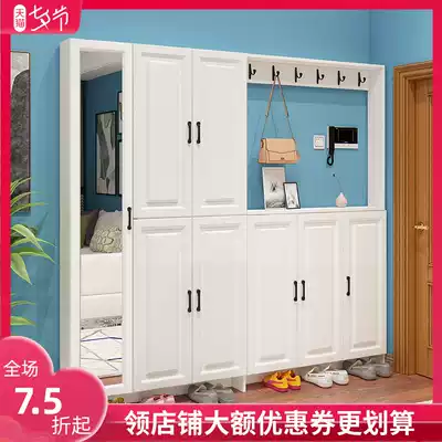 Custom ultra-thin shoe cabinet 17cm door living room Nordic space-saving simple modern shoe rack entrance foyer cabinet 17cm