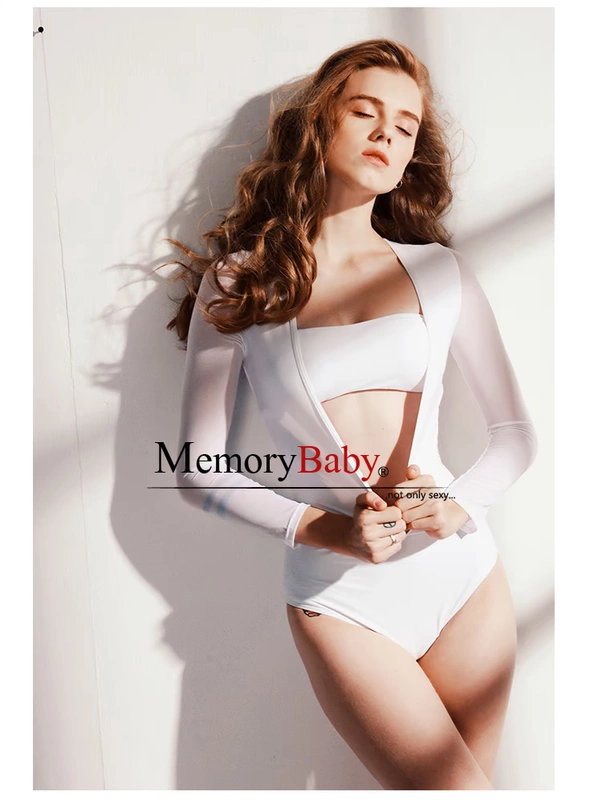MEMORBABY kỳ nghỉ tuyệt đẹp cá tính mới dài tay gợi cảm khí chất quấn ngực áo tắm hai mảnh một mảnh - Bộ đồ bơi One Piece
