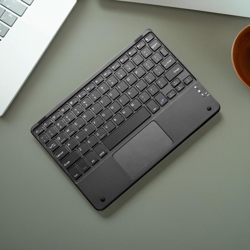 Bluetooth Wireless Keyboard with Touchpad Suitable for iPad Apple Android Tablets and Laptops 10inch Portable Keyboard