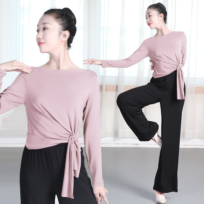 Flutter Classical Dance Body Rhymes with female suit Chinese body Modale blouses Adult modern dance suit Autumn-Taobao
