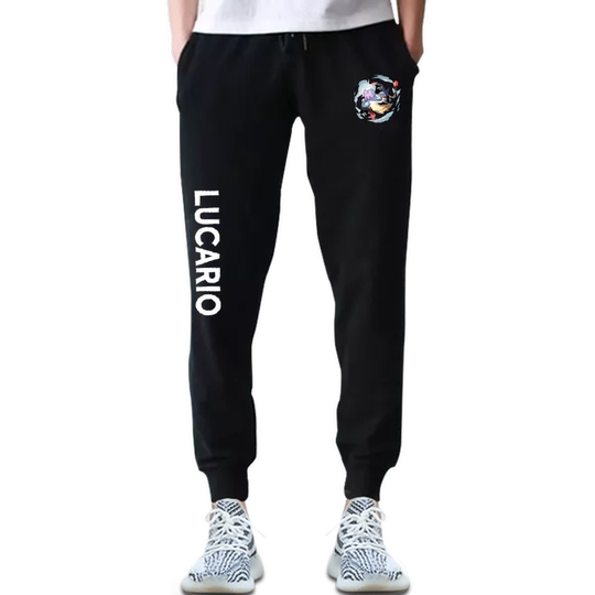 路卡利欧精灵宝可梦周边小脚卫裤子男女学生休闲长裤运动裤束脚裤