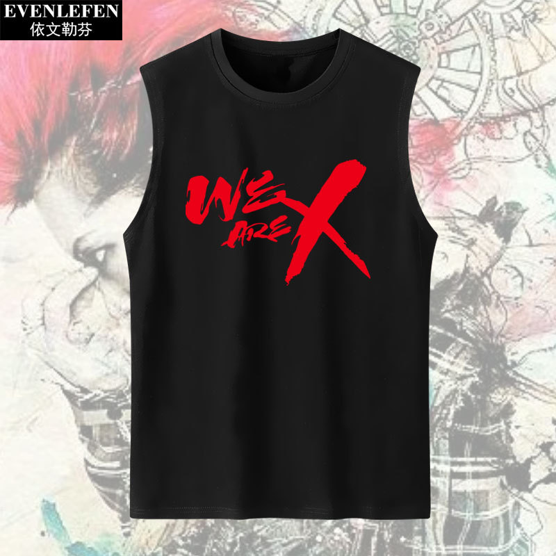 X-Japan Punk Rock Band Hide Matsumoto Hide Men's Sleeveless T-Shirt Pure Cotton Vest Clothing