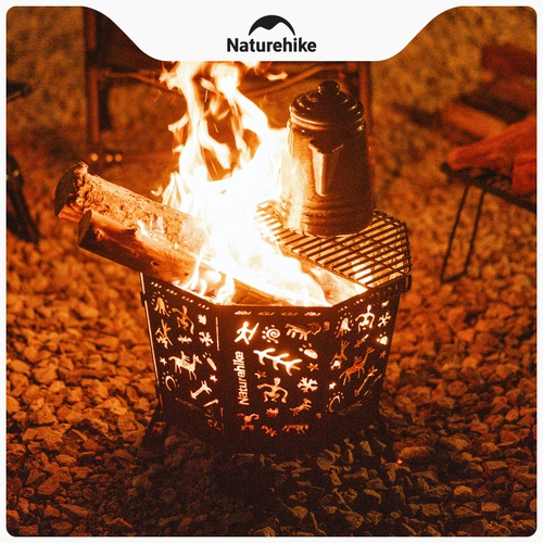 Noke горящий каминный стол, переносная складная жаровня для кемпинга, для приготовления чая, зимнее отопление, дровяная печь