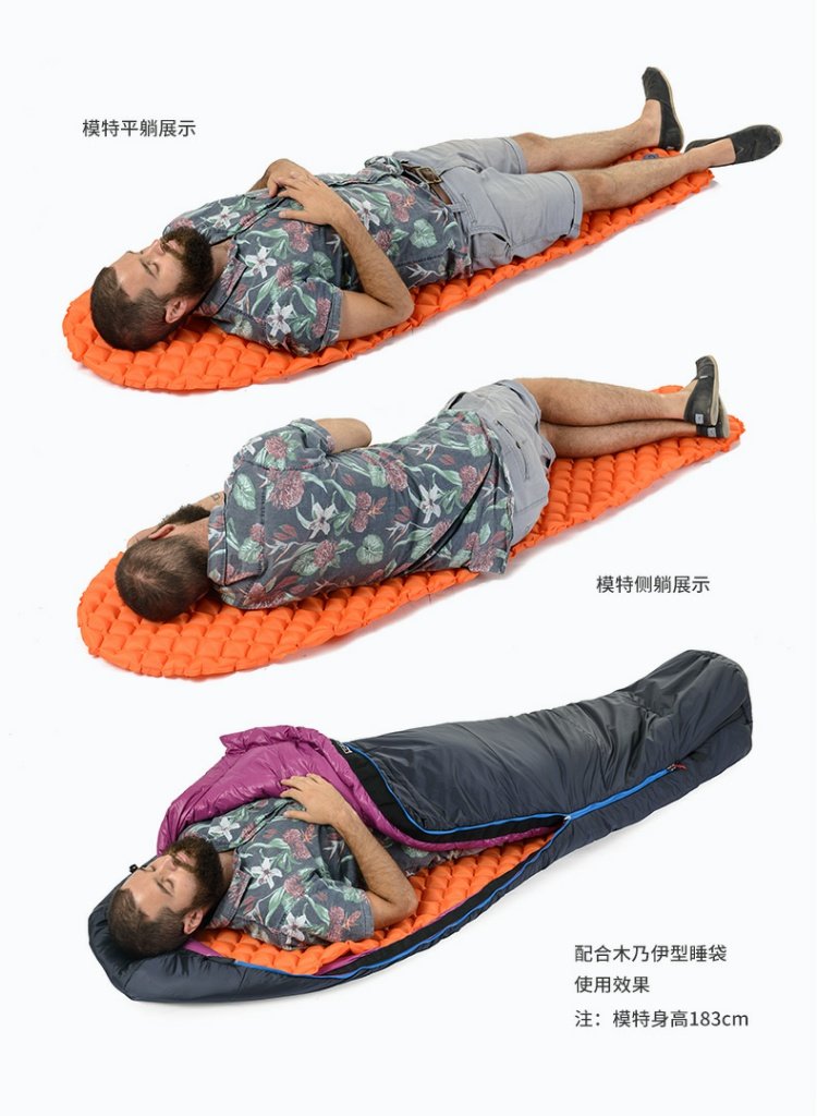 Naturehike Mover Bơm hơi Pad Lều Độ ẩm Pad Ngoài trời Mat Ngủ Pad Đơn Siêu nhẹ Di động Ăn trưa Nghỉ trưa Pad - Thảm chống ẩm / Mat / Gối chiếu xốp cho bé