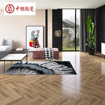 Silver all porcelain straight side wood grain tiles 200 × 1000 balcony living room tiles indoor modern imitation solid wood floor tiles