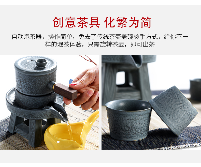 Japanese contracted household porcelain god purple sand tea set solid wood tea tray ceramic cups kung fu tea tea tea taking