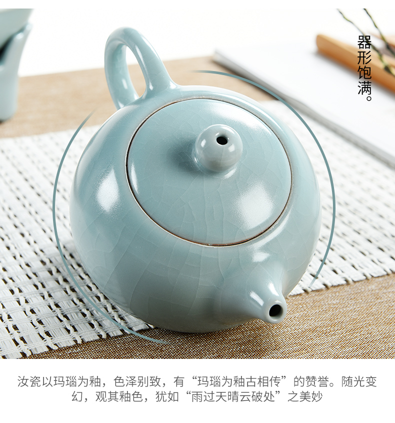 Porcelain god the glaze non - trace burn your up kung fu tea set with the ceramic teapot teacup office household gift boxes