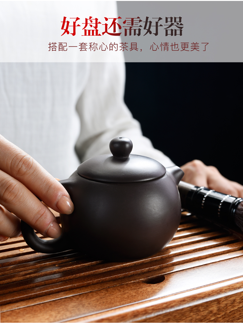 Porcelain sand Billy solid wood small mini tea tray was god contracted household water type tea sea kung fu tea tea tea