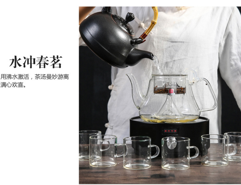 Glass tea teapot steam electric porcelain god TaoLu boiled tea steamer kettle boil tea, black tea, tea