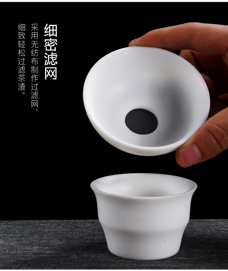 Household of Chinese style element to burn white porcelain porcelain god only three tureen suet jade porcelain teacup kung fu tea tea set, tea taking