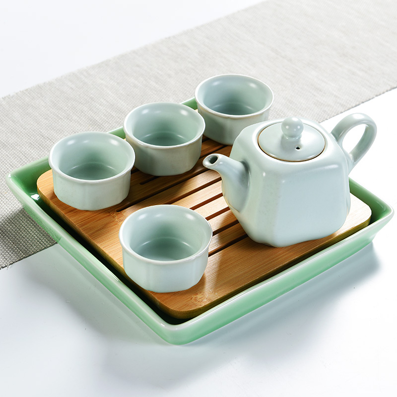 Japanese porcelain god portable dry tea tray ceramic contracted kung fu tea set suits for your up travel home teapot tea table