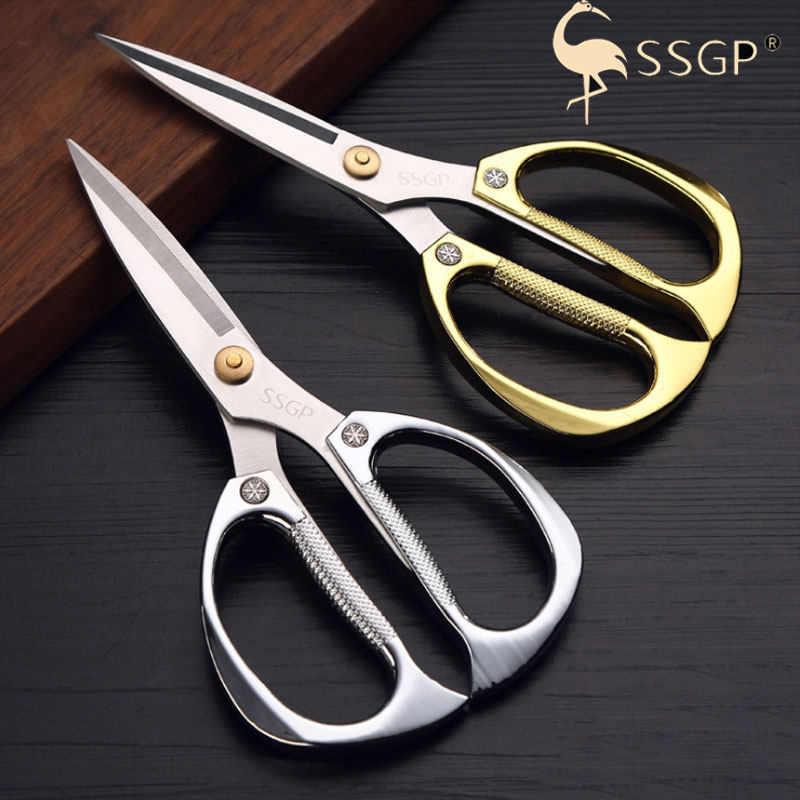 German SSGP stainless steel wedding gold scissors kitchen dragon and phoenix scissors opening ribbon-cutting ball home tailor scissors
