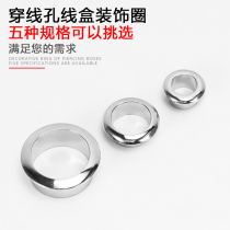 Computer desk threading hole Metal threading box Outlet box Wire hole cover Alloy wire box Decorative ring Breathable hole electroplated ring