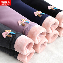 Anti-season clearance Childrens clothing Girls cotton pants Velvet thickened warm childrens trousers Winter new baby leggings