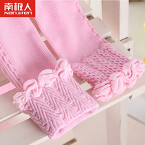 Antarctic people childrens leggings spring and Autumn girls leggings Girls pants Medium and large childrens baby knitted small pants