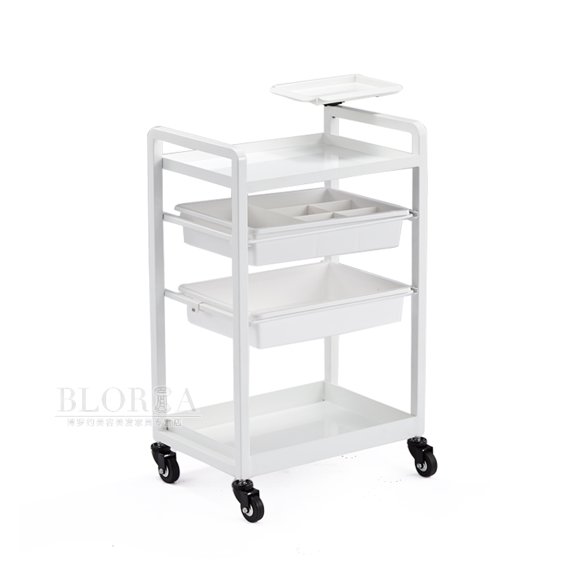 High-end beauty salon trolley multi-functional multi-layer nail car beauty trolley stainless steel eyelashes trolley