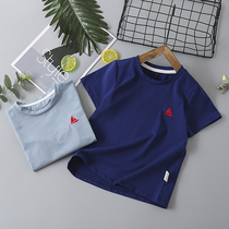 Boys short-sleeved T-shirt Summer 2020 new Chinese-big boy foreign-style round neck shirt shirt children half-sleeve thin