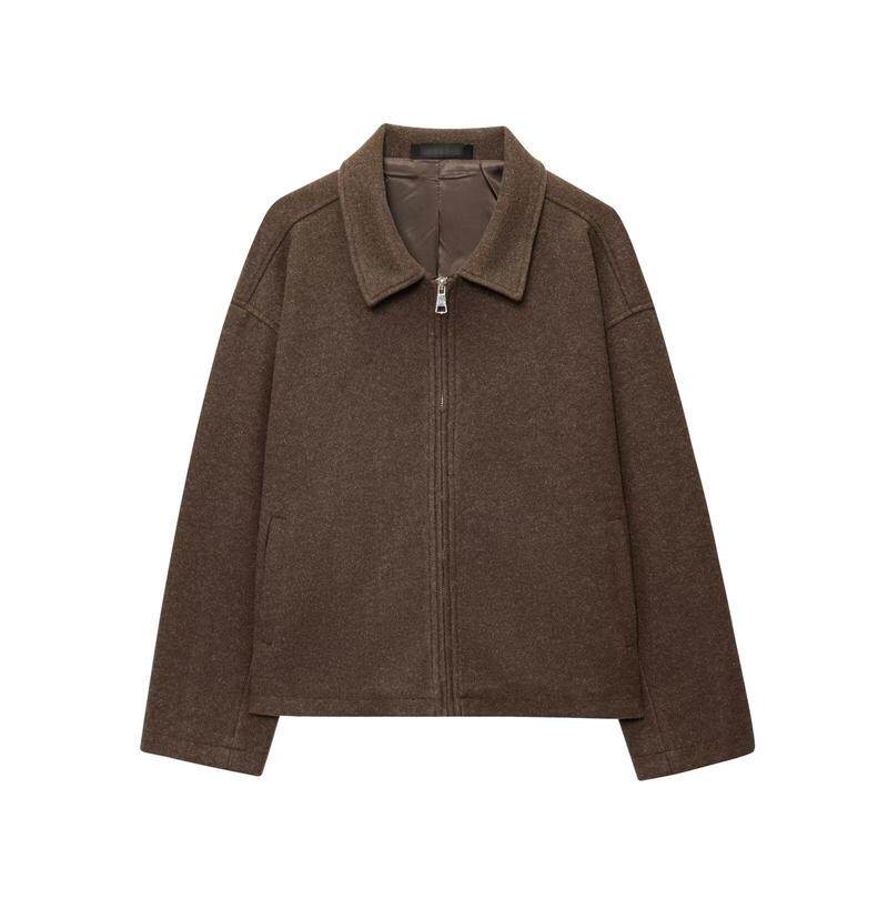 Осенний комфортный лонгслив для отдыха с молнией, куртка, шерстяное пальто для возраста 