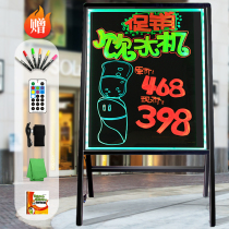 vizpro fluorescent board advertising board led electronic luminescent billboard shop flash small blackboard charging night light screen handwritten night market door stall commercial color advertising display board