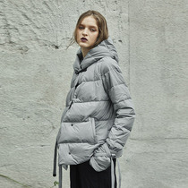 Original design womens clothing 2021 Winter new short fashion hooded back jacket lightweight down jacket women