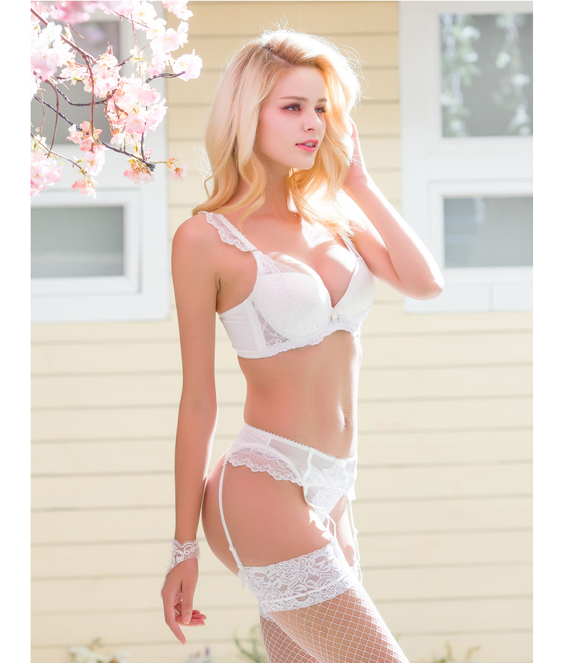 Quần áo Eblin yêu đồ lót trắng gợi cảm nơ thời trang garter ECFC823031 dây đai nịt tất đàn hồi